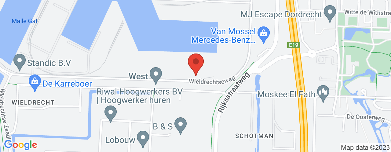 Google Maps afbeelding van de locatie van het incident. De locatie "51.7850231,4.6430279" is aangegeven met een rode marker.