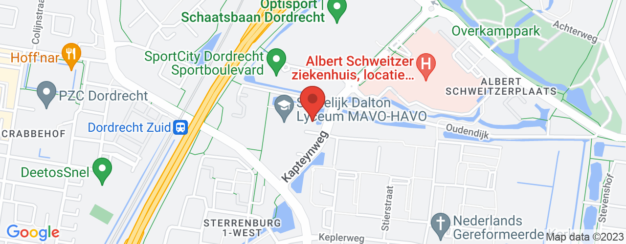 Google Maps afbeelding van de locatie van het incident. De locatie "51.7905348,4.6777998" is aangegeven met een rode marker.