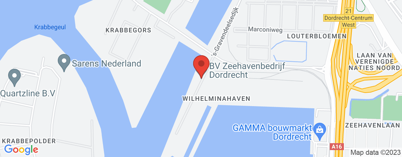 Google Maps afbeelding van de locatie van het incident. De locatie "51.7973894,4.6395504" is aangegeven met een rode marker.