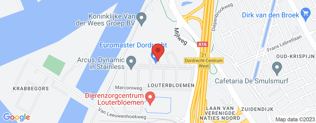 Google Maps afbeelding van de locatie van het incident. De locatie "51.8008825,4.645625900000001" is aangegeven met een rode marker.