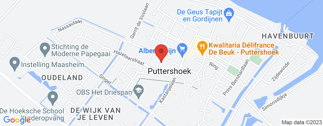 Google Maps afbeelding van de locatie van het incident. De locatie "51.8053785,4.5664733" is aangegeven met een rode marker.
