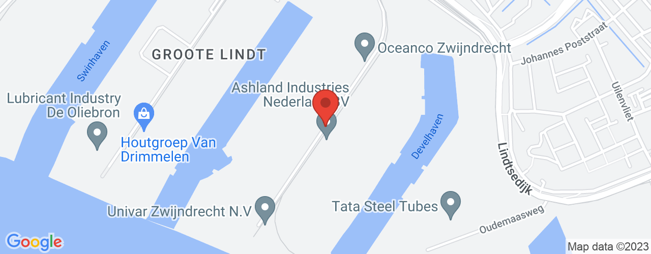 Google Maps afbeelding van de locatie van het incident. De locatie "51.8070704,4.618712599999999" is aangegeven met een rode marker.