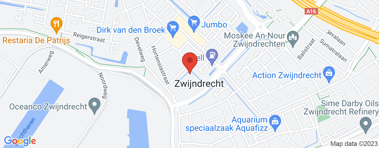 Google Maps afbeelding van de locatie van het incident. De locatie "51.8105978,4.6272719" is aangegeven met een rode marker.