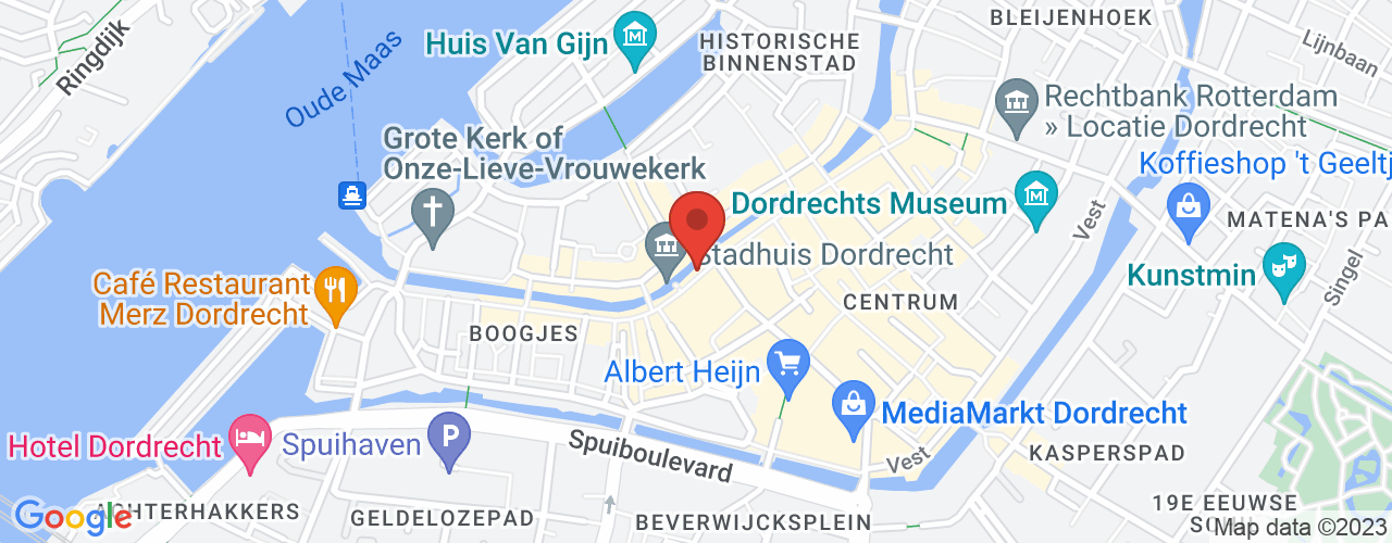 Google Maps afbeelding van de locatie van het incident. De locatie "51.8140029,4.665038399999999" is aangegeven met een rode marker.