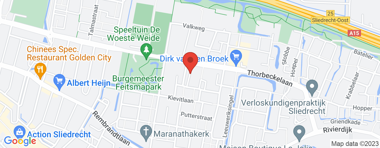 Google Maps afbeelding van de locatie van het incident. De locatie "51.822543057434544,4.787176190074156" is aangegeven met een rode marker.