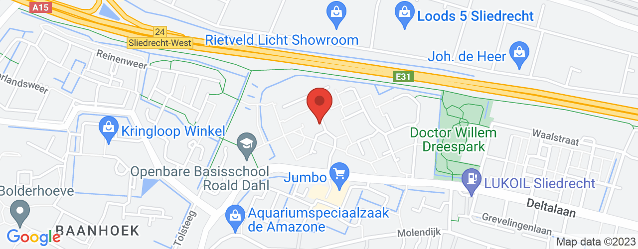 Google Maps afbeelding van de locatie van het incident. De locatie "51.82779310000001,4.7588116" is aangegeven met een rode marker.