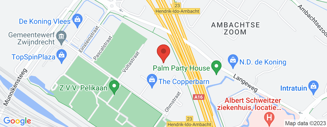 Google Maps afbeelding van de locatie van het incident. De locatie "51.8296644,4.6209097" is aangegeven met een rode marker.
