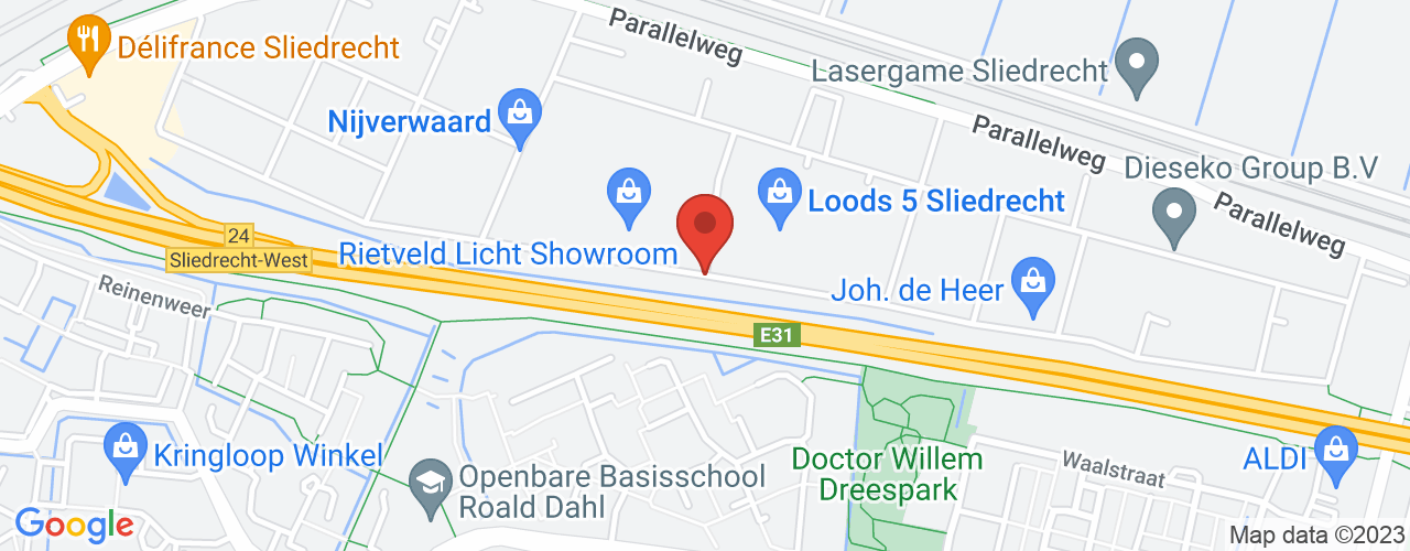 Google Maps afbeelding van de locatie van het incident. De locatie "51.8297854,4.7610345" is aangegeven met een rode marker.