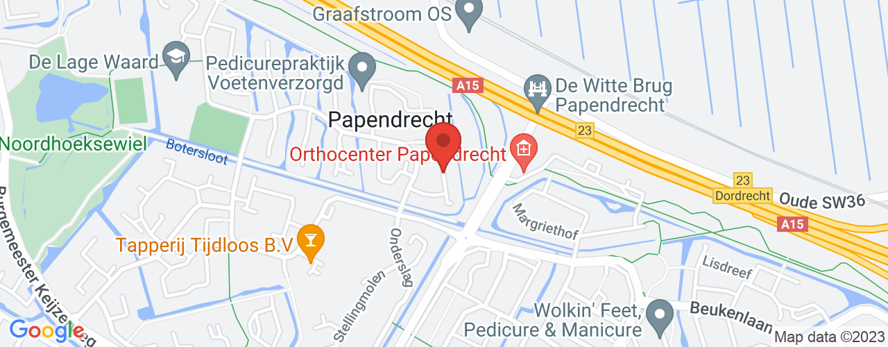 Google Maps afbeelding van de locatie van het incident. De locatie "51.8414486,4.6958202" is aangegeven met een rode marker.