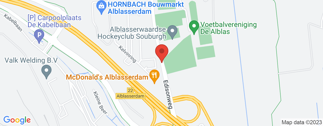 Google Maps afbeelding van de locatie van het incident. De locatie "51.85396189999999,4.6764538" is aangegeven met een rode marker.