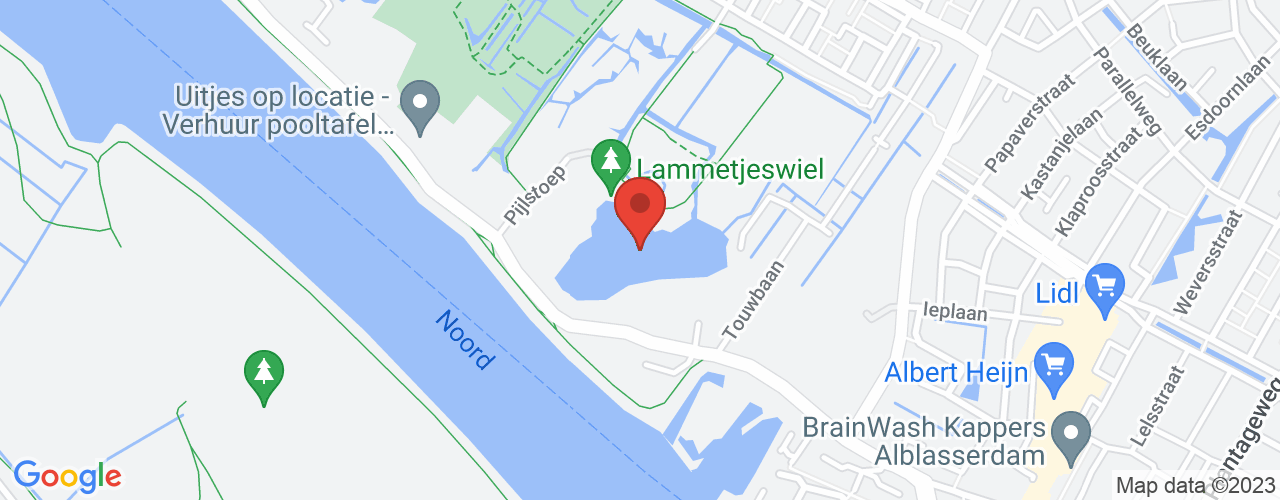 Google Maps afbeelding van de locatie van het incident. De locatie "51.865857,4.6487142" is aangegeven met een rode marker.