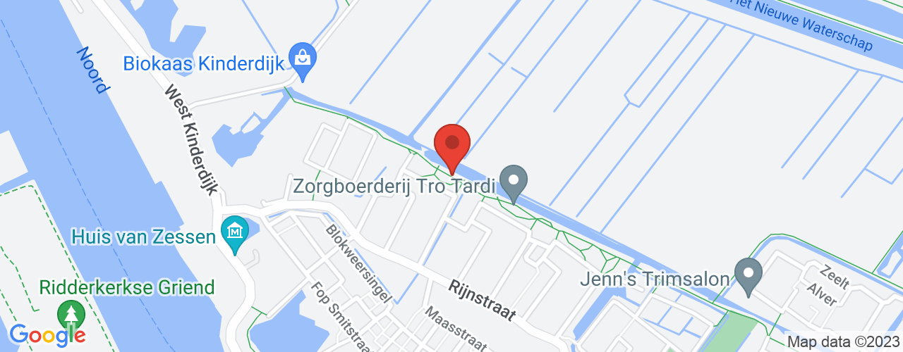 Google Maps afbeelding van de locatie van het incident. De locatie "51.8744805,4.6421667" is aangegeven met een rode marker.