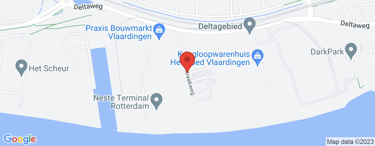 Google Maps afbeelding van de locatie van het incident. De locatie "51.8989711,4.3291132" is aangegeven met een rode marker.