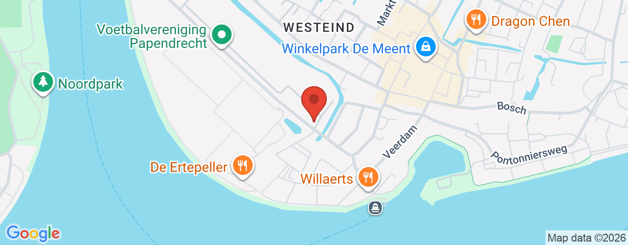 Google Maps afbeelding van de locatie van het incident. De locatie "Anthony Fokkerweg 4 Papendrecht" is aangegeven met een rode marker.
