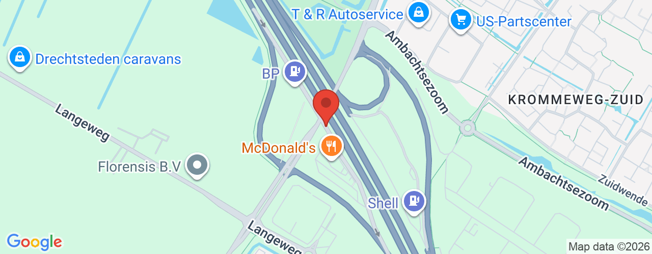 Google Maps afbeelding van de locatie van het incident. De locatie "Hendrik Ido Ambacht - Sandelingen West" is aangegeven met een rode marker.