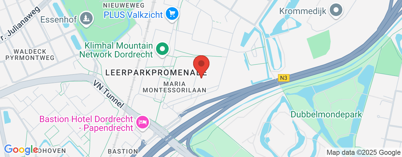 Google Maps afbeelding van de locatie van het incident. De locatie "Professor Kohnstammlaan 10, 3312 KP Dordrecht" is aangegeven met een rode marker.