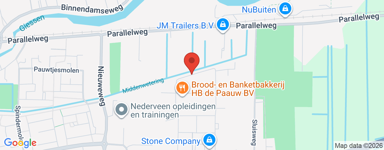 Google Maps afbeelding van de locatie van het incident. De locatie "Schrank, Hardinxveld-Giessendam " is aangegeven met een rode marker.