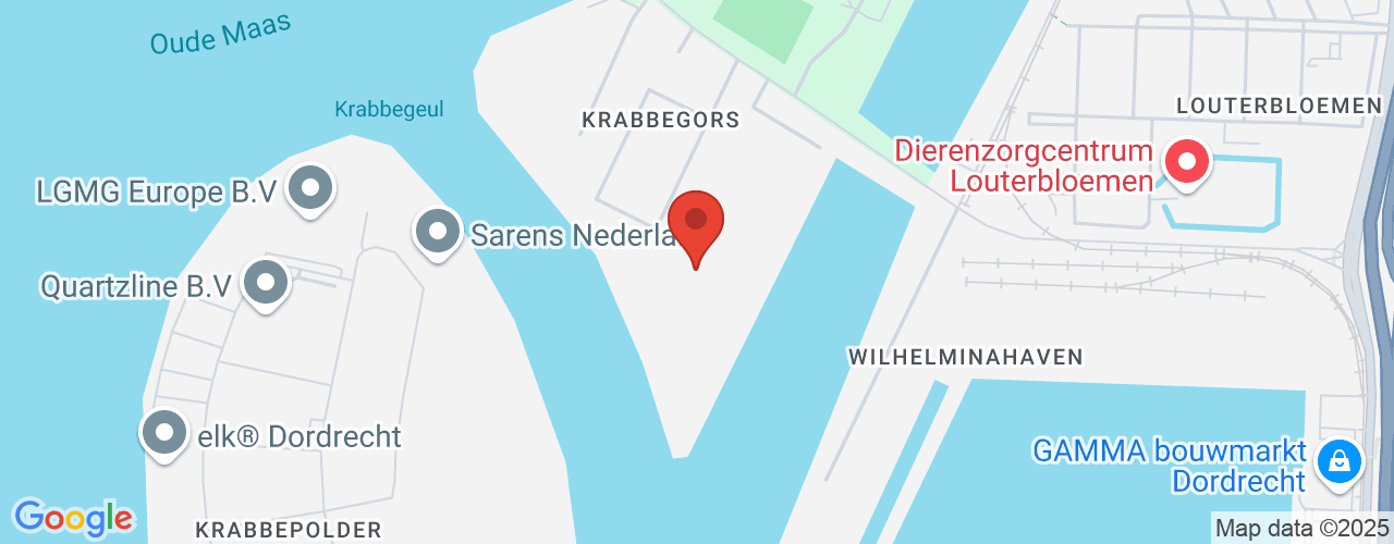 Google Maps afbeelding van de locatie van het incident. De locatie "Van Leeuwenhoekweg 21 Dordrecht" is aangegeven met een rode marker.