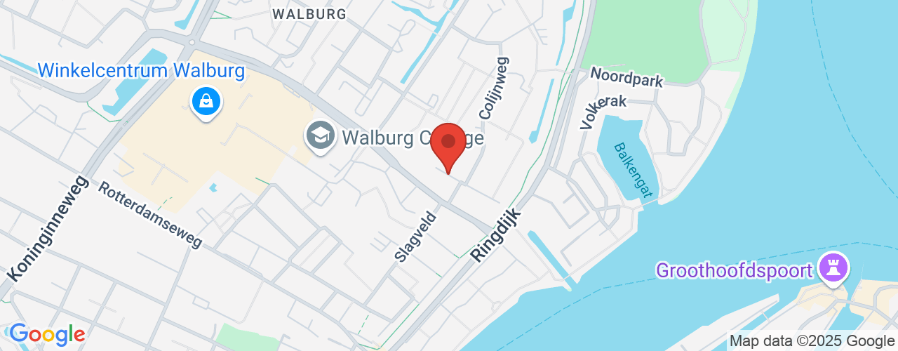 Google Maps afbeelding van de locatie van het incident. De locatie "W.H. Vliegenstraat, Zwijndrecht " is aangegeven met een rode marker.
