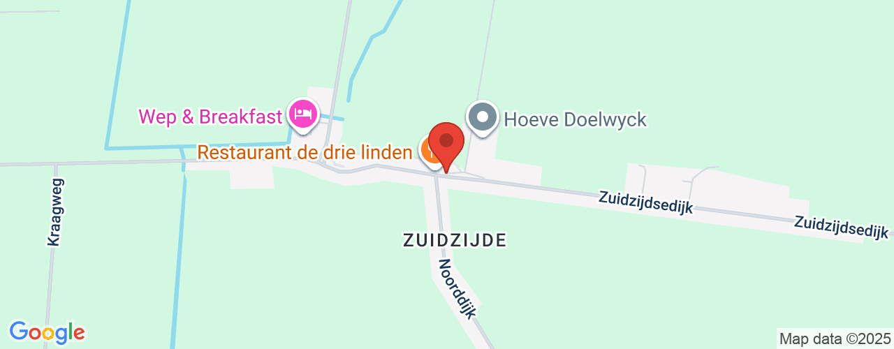 Google Maps afbeelding van de locatie van het incident. De locatie "Zuidzijdsedijk Nieuw-Beyerland" is aangegeven met een rode marker.